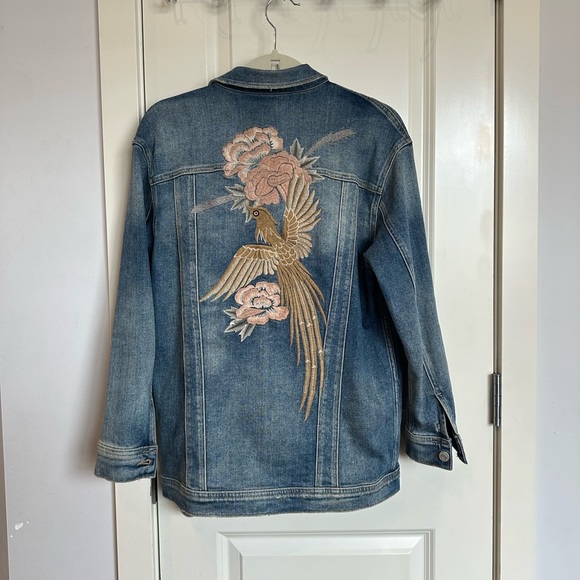 Navi Gold embroidered denim jacket - Picture 1 of 4